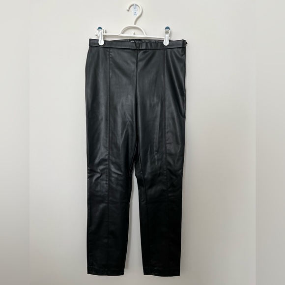 Zara Faux Leather Side Zip Pants - Picture 3 of 9